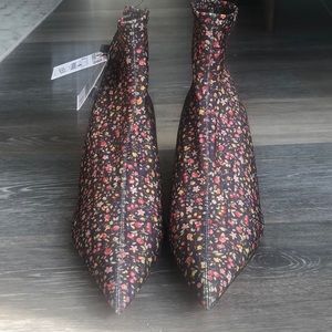 Zara Floral Print Bootie